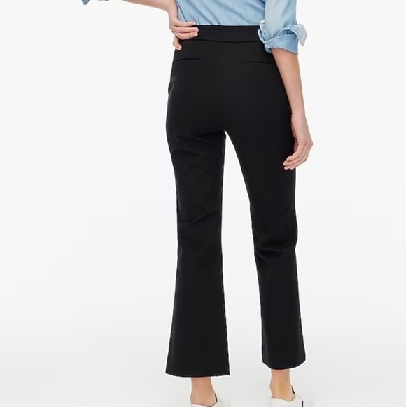 J Crew Kelsey Black Cotton/Viscose Flare Pant - Sz 4 - Picture 4 of 11